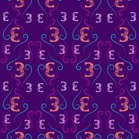 Seamless pattern of numbers. vector