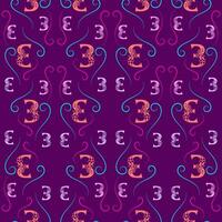 Seamless pattern of numbers. vector