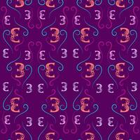 Seamless pattern of numbers. vector