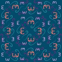 Seamless pattern of numbers. vector