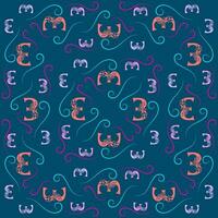 Seamless pattern of numbers. vector