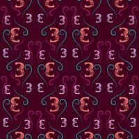 Seamless pattern of numbers. vector