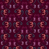 Seamless pattern of numbers. vector