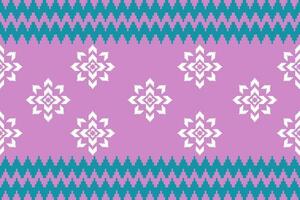 arte abstracto étnico ikat. patrón impecable en estilo tribal, bordado folclórico y mexicano. estampado de adornos de arte geométrico azteca.diseño para alfombras, papel pintado, ropa, envoltura, tela, cubierta, textil vector