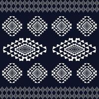 arte abstracto étnico ikat. patrón impecable en estilo tribal, bordado folclórico y mexicano. estampado de adornos de arte geométrico azteca.diseño para alfombras, papel pintado, ropa, envoltura, tela, cubierta, textil vector