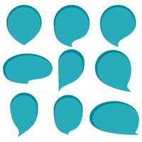 Set speech bubbles on white background. chat box or chat vector square and doodle message or communication icon Cloud speaking for comics and minimal message dialog