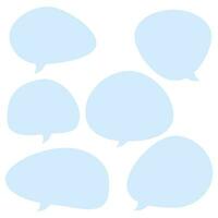 Set speech bubbles on white background. chat box or chat vector square and doodle message or communication icon Cloud speaking for comics and minimal message dialog