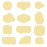 Set speech bubbles on white background. chat box or chat vector square and doodle message or communication icon Cloud speaking for comics and minimal message dialog