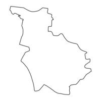 Babilonia gobernación mapa, administrativo división de Irak. vector ilustración.