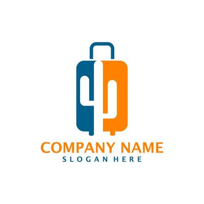Cactus with Suitcase logo design vector. Cactus Suitcase logo design template concept