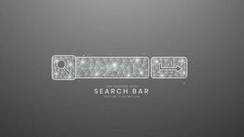 Search bar for business design. Gray address and navigation bar, Modern digital low polygon style vector illustration