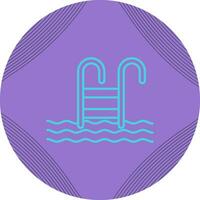 Water Stairs Vector Icon