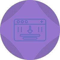 Browser Downloading Vector Icon