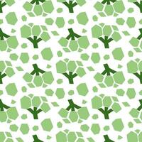 Vector seamless pattern with geometric broccoli pattern. Beautiful food design elements, perfect for prints and patterns. Printing on the packaging of vegetable products