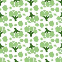 Vector seamless pattern with geometric broccoli pattern. Beautiful food design elements, perfect for prints and patterns. Printing on the packaging of vegetable products