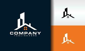 the roof of the house building city logo vector