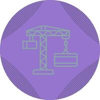 Crane Lifting Vector Icon