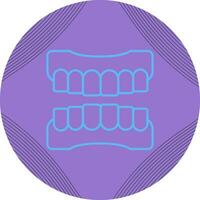 icono de vector de dentadura postiza