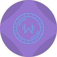 Won Currency Vector Icon