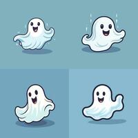 flat ghost logo vector