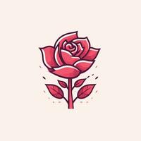 rose logo illustration vector