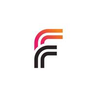 Letter F logo design element vector with modern style