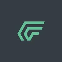 Letter F logo design element vector with modern style