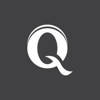 Q Letter Icon And Symbol Template vector