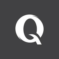 Q Letter Icon And Symbol Template vector