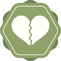 Broken Heart Vector Icon