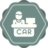 Car Rental Counter Vector Icon