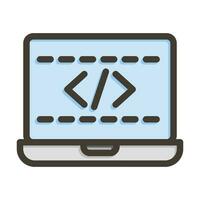 Coding Vector Thick Line Filled Colors Icon For Personal And Commercial Use.
