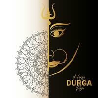 Happy Durga Puja Background Design vector