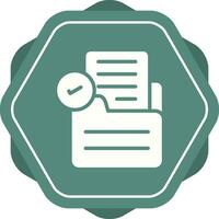 Document Check Vector Icon