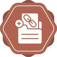 Document Insert Link Vector Icon
