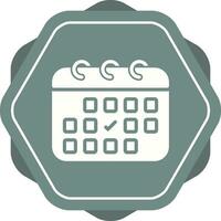 calendario con marca de verificación vector icono