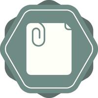 Paperclip with paper Vector Icon