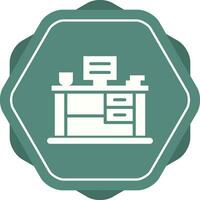 Office Desk Vector Icon