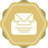 Inbox with envelope Vector Icon