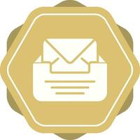 Inbox with envelope Vector Icon