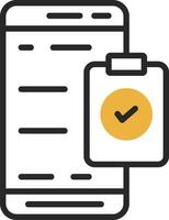 Mobile Check List  Vector Icon Design