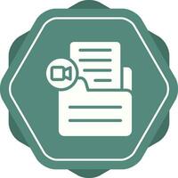 Document Insert Video Vector Icon