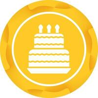 icono de vector de pastel de cumpleaños