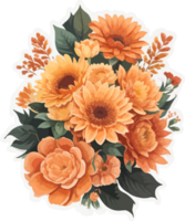 herfst bloemen boeket illustratie ai generatief png