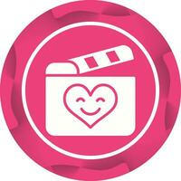 romántico comedia película vector icono