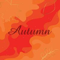 Autumn background in bright and golden colors. vector