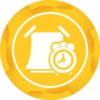Sticky note with alarm clo Vector Icon