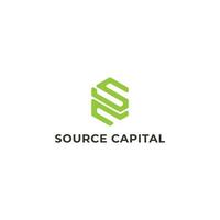 s c sc cs initial logo design vector graphic idea creative in green color isolated on white background applied for business and finance company logo design inspiration template