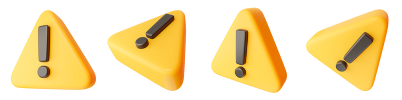 3D Danger Icons, with transparent backgound png