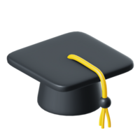 Graduation cap icon 3D illustration png